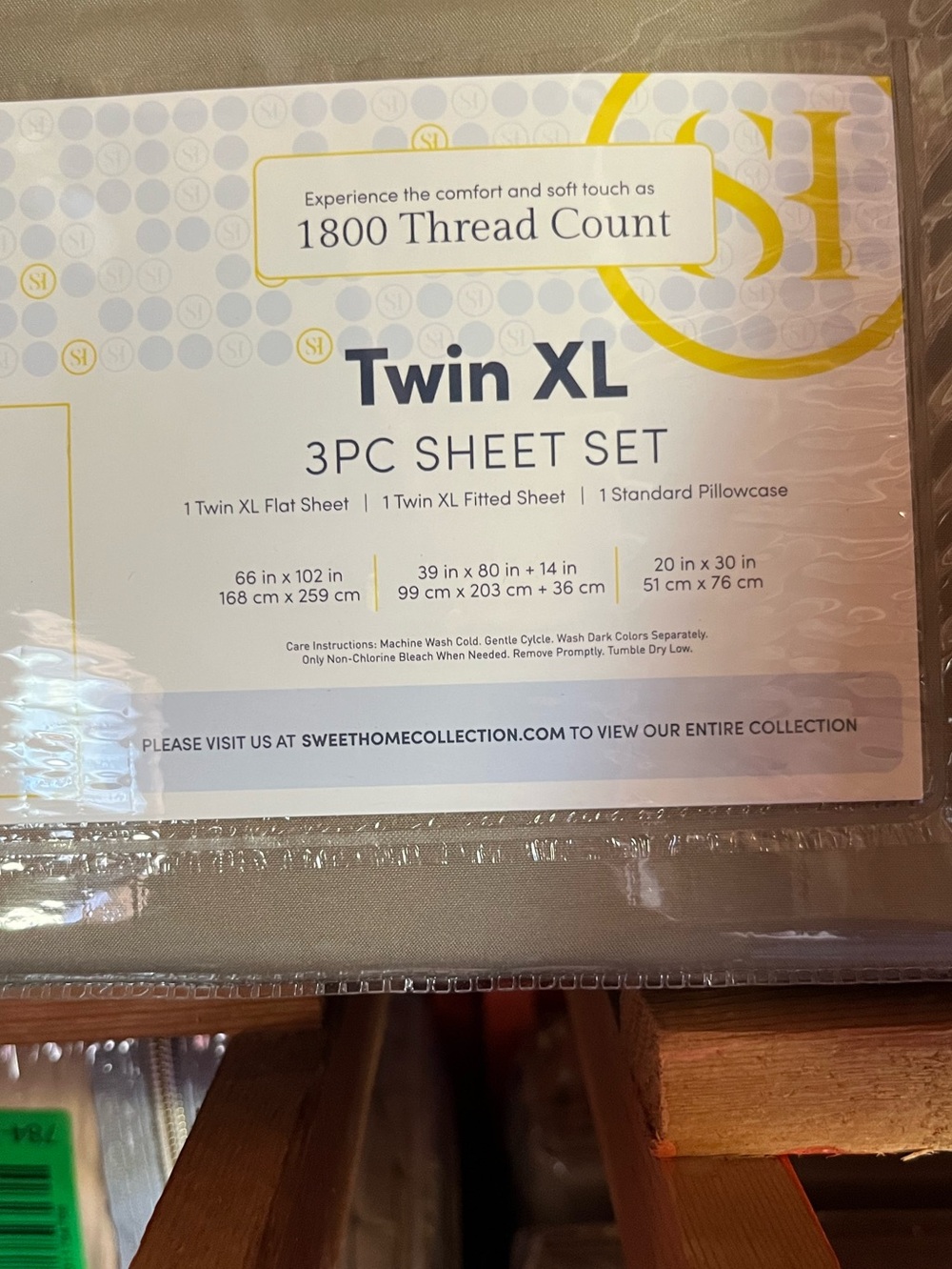 Sweet Home Twin XL 3PC Sheet Set in Sage